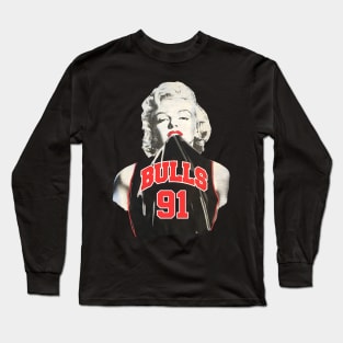 Marilyn Monroe Chicago Dennis Rodman Long Sleeve T-Shirt